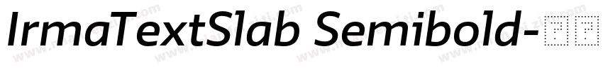 IrmaTextSlab Semibold字体转换
